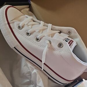 Converse White and Red Kids Sneakers